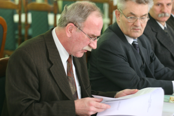 Od lewej: Eugeniusz Matyjas - Prezes Zarządu LSDN, Bronisław Lachowicz - sekretarz zarządu