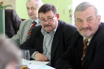 Od prawej: Józef Lorych, Józef Ossowski (komisja rewizyjna), Marian Sucholiński